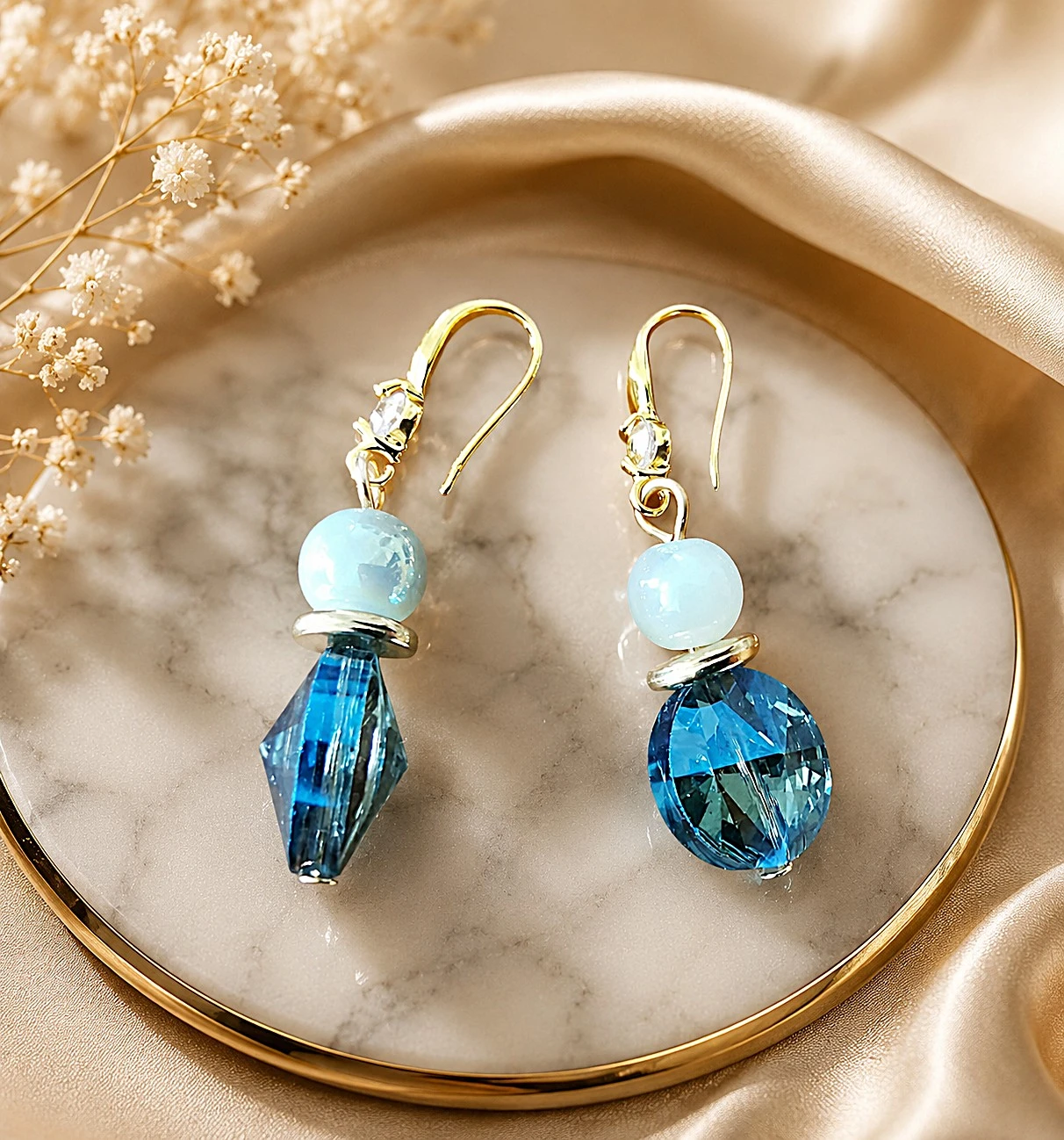 Boucles d'oreilles Verre 4,4 cm